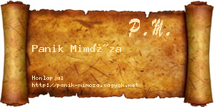Panik Mimóza névjegykártya